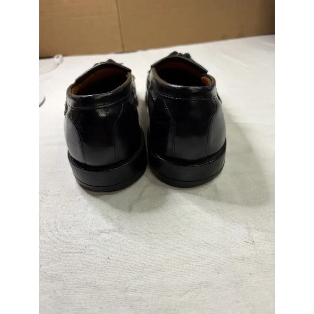 VTG Allen Edmonds Cody Black Woven Leather Tassel Loafers Men’s US 9